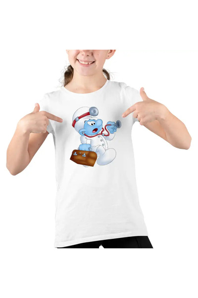 OEM Tricou Copii Fete Doctorul Strumfii Urgenta Medic