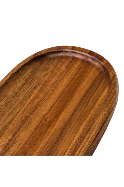 Acacia wood oval serving platter 35*13 cm