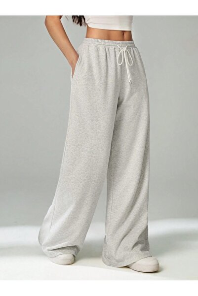 Genel Markalar Kışlık Kadın Baggy Battal Büyük Beden Spor Giyim Bol Kesim Esnek Rahat Kumaş Eşofman Altı r3