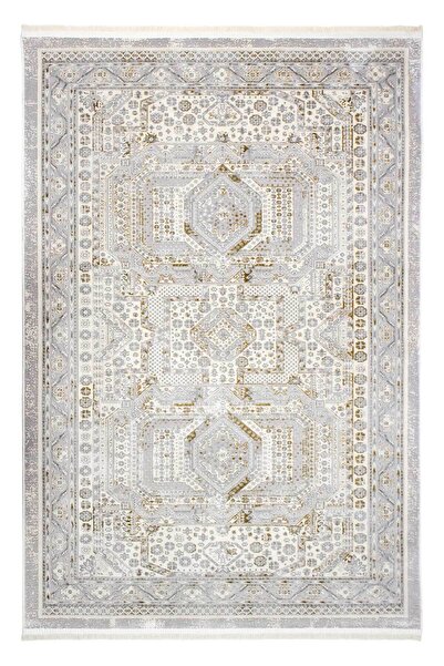 Aden Serina Kadife Dokuma Halı | Kaymaz Tabanlı | Makinede Yıkanabilir | Modern Halı | Gold |SRN01