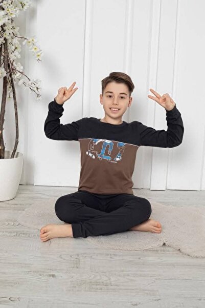 pamuklu BOYS' PAJAMAS SET, LONG SLEEVE