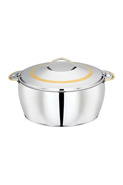 Bohara Indian steel containers, deep golden line, 5000 ml