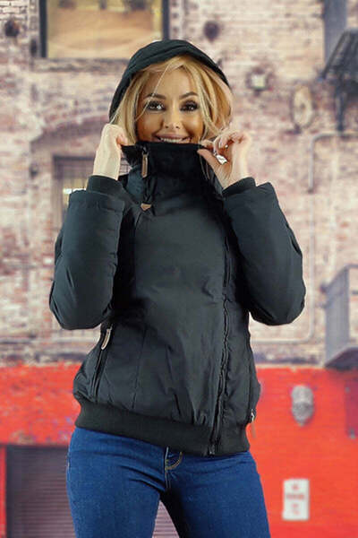 WildFashion Casual μπουφάν με τσέπη στο μπροστινό μέρος του μηρού U620-1