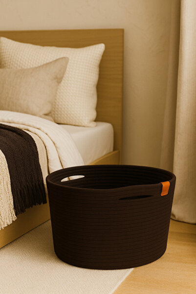 MaVaux سلة حبل زخرفية من كاماتشوا (40×30 سم) - سلة تخزين وتنظيم متعددة الأغراض