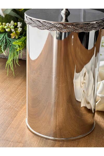 ROSSEV Metal Large Size Jar with Rope Detail