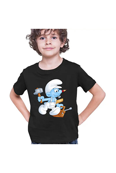 OEM Tricou Copii Baieti Strumfii Tamplar Meserias Dulgher