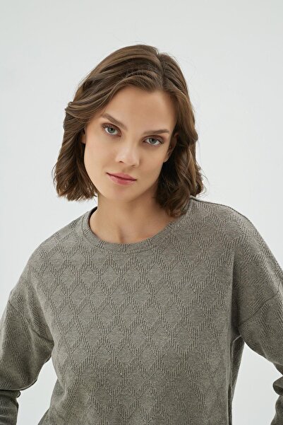 Sevim Γυναικείο χειμερινό σετ πιτζάμες με μακρυμάνικο φαρδύ πόδι C8T2N171