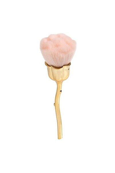 SHOPIENS Pensulă de machiaj, Shopiens, Auriu roz/Roz 18 cm, Peri sintetici moi