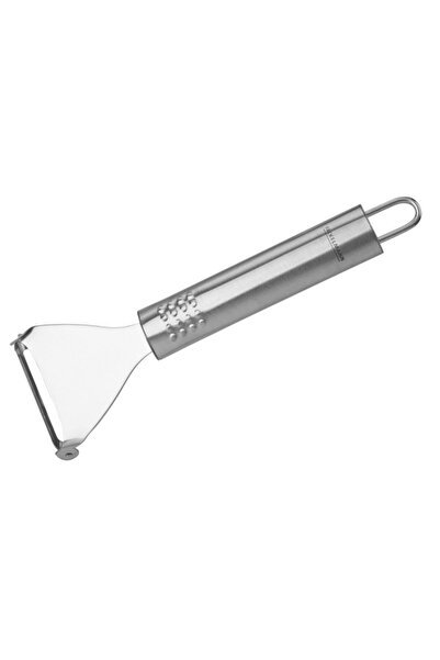 FACKELMANN 40442 Peeler, 17 cm, Stainless steel, Hanging hook, Gray