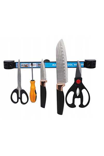 zola Magnetic tool organizer tape, Zola, metal and plastic, length 25 cm, black/blue