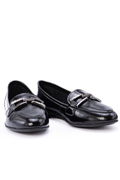 Gusse Vittora Women's Genuine Stone Buckle Patent Leather Ballerinas 25020-3