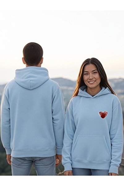 ArtYus Φούτερ με κόκκινο χρώμα καρδιάς με τύπωμα με κουκούλα