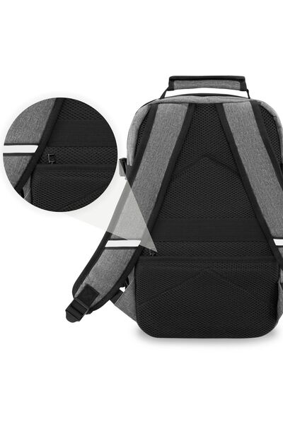 zagatto Σακίδιο πλάτης ταξιδιού, γκρι, Ταξίδι, Χειραποσκευή καμπίνας, 40x30x20cm, Wizz Air/ Ryanair, 10kg, ZG996