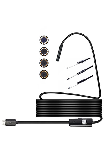 zola IP67 endoscopic camera, OTG function, microUSB, 5 m cable, 6 LEDs with adjustable lighting