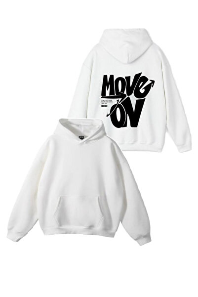 Sebesta Fashion New Season Move on Printed 3 Yarn Cotton Hooded Sweatshirt