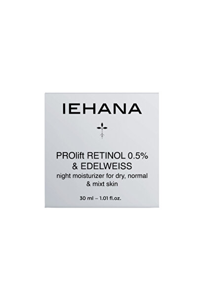 IEHANA Crema Antirid 30+ de seara cu Retinol 0,5% & Bakuchiol, Prolift Night, 30 ml