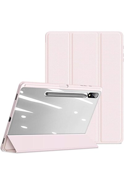 Dux Ducis Samsung Galaxy Tab S9 Ultra/S8 Ultra, Protective Tri-fold Cover With Clear BacK Case (PINK)