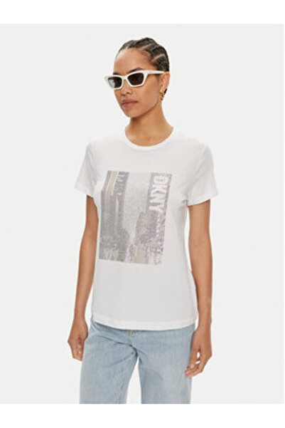 Dkny Women's T-Shirt P4DHQWNA White