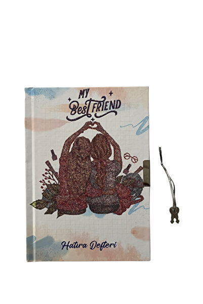 TREND16 Desenli Kilitli Anahtarlı Hatıra Defteri