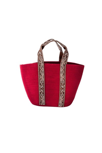 ORIAN Red cotton travel bag