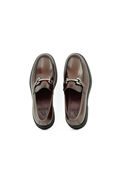 Tuna Hakiki Açma Deri Loafer Siyah Erkek Ayakkabı EVA Taban - 2000