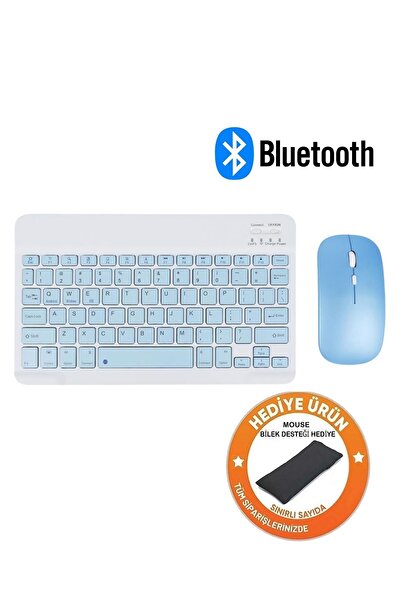 Zineets Kablosuz Şarjlı Bluetooth Klavye Mouse Seti Ultra Slim Tablet Telefon...