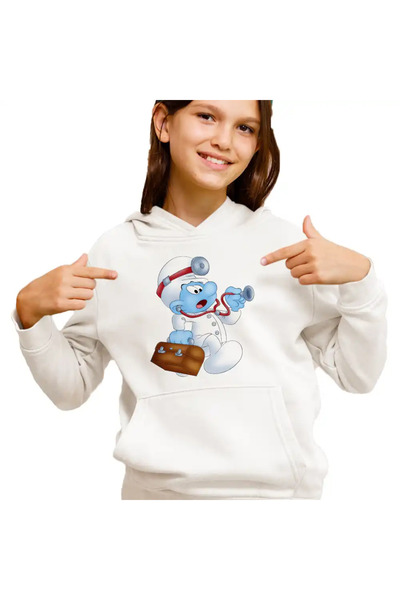 OEM Hanorac Copii Fete Doctorul Strumfii Urgenta Medic