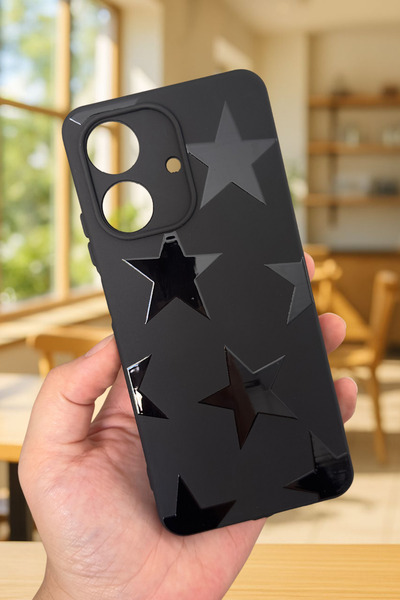 Vip Case REALME NOTE 60 Uyumlu STAR Silikon Darbe Emici Klasik Korumalı Rubbe...