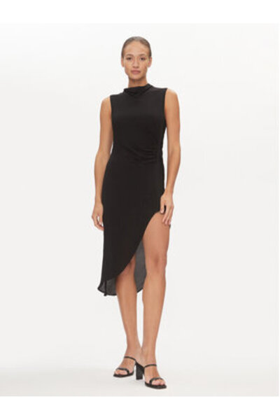 Dkny Rochie de vară pentru femei D2A4B3AR Neagră