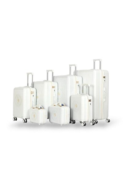 DİMA Travel bag set - 7 pieces, including 5 trolley bags and 2 makeup bags - with double covers - and an expansion zipper -