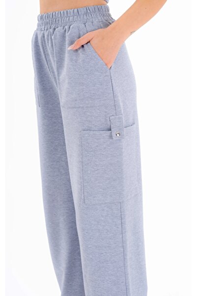 Chicest Moments Women's Cargo Pants – Elasticated Cuffs & Relaxed Fit / Cargo Pocket