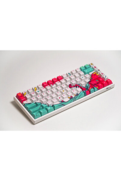 QwertyKey Set taste Octopus White Profil OEM Material PBT