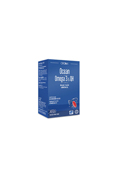 Orzax Ocean Omega 3 & QH Balık Yağı 30 Kapsül