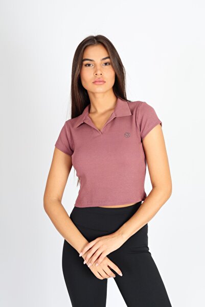 soft&basic Μπλουζάκι με γιακά πόλο και κασκόλ με πάτσες