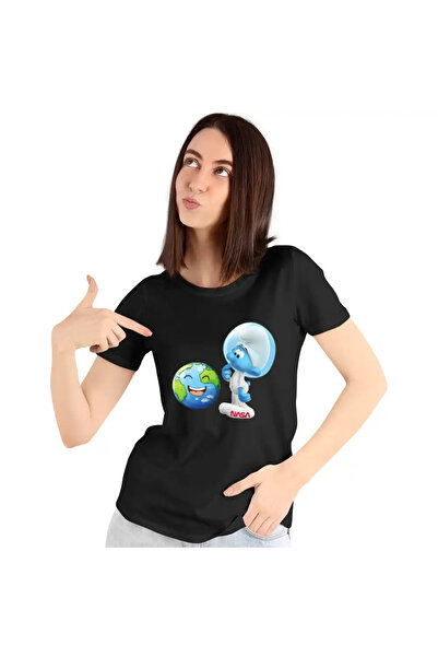 OEM Tricou Femei Strumfii Astronautul Spatiu