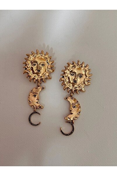 MS TAKI KOZMETİK Güneş Ay Küpe