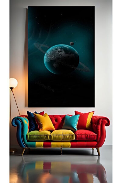 özkacar PLANET ORBITALĂ V1 Tablou pe pânză pentru decorarea casei, perete, sa...