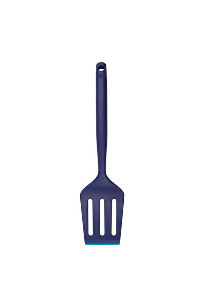 Tasty Spatula 678200, Angled front edge, Soft handle, 33 cm, Silicone, Blue
