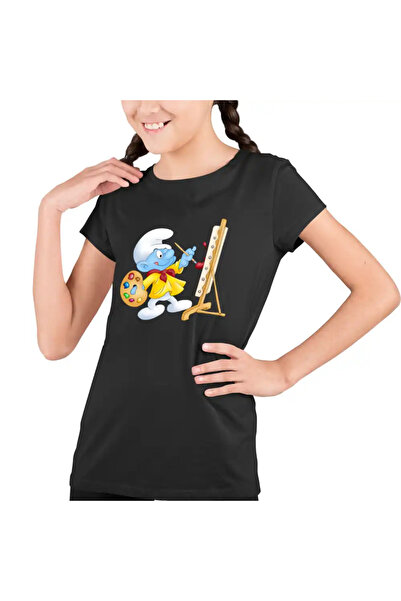 OEM Tricou Copii Fete Strumf Pictor