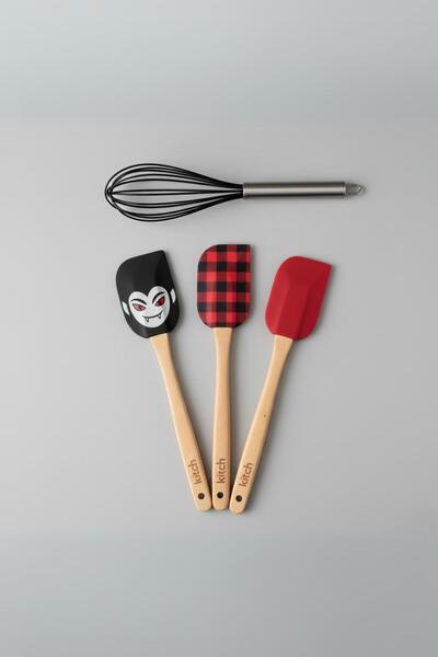 EWs 4-Piece Silicone Spatula and Whisk Set Mixed Color