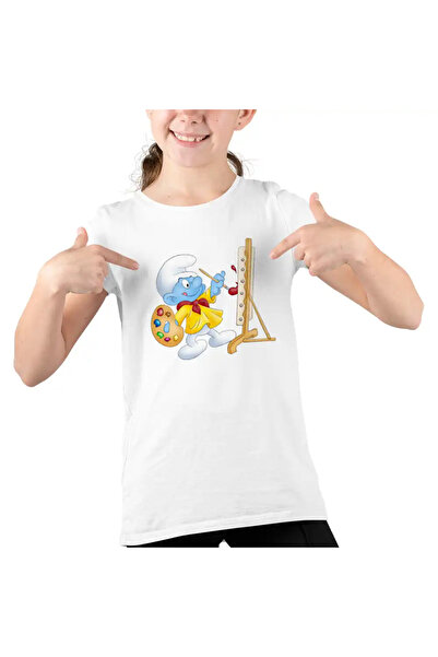 OEM Tricou Copii Fete Strumf Pictor