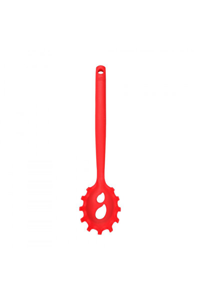 Tasty Spaghetti Spoon 678205, Portion Holes, Soft Handle, 32.5 cm, Silicone, Red