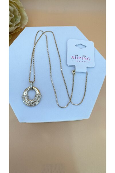 XUPING JEWELRY Zirkon Taşlı Tasarım Uçlu Kolye