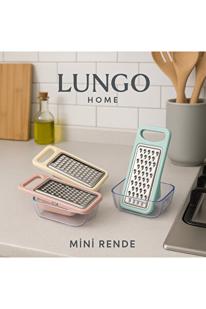 lungo home Mini Rende – 1 ADET Hazneli El Rendesİ Peynir, Sarımsak ve Sebze Rendesi (13,5x5x3)
