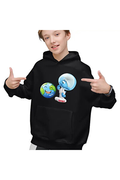 OEM Hanorac Copii Baieti Strumfii Astronautul Spatiu