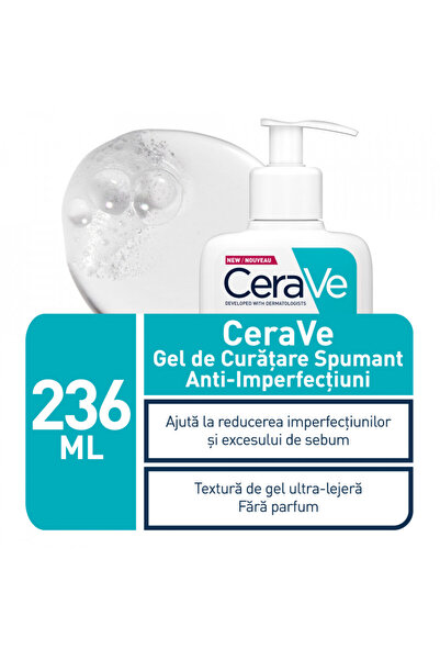 CeraVe Anti-Blemish Foaming Cleanser with Salicylic Acid for Oily, Acne-Prone Skin, 473 ml