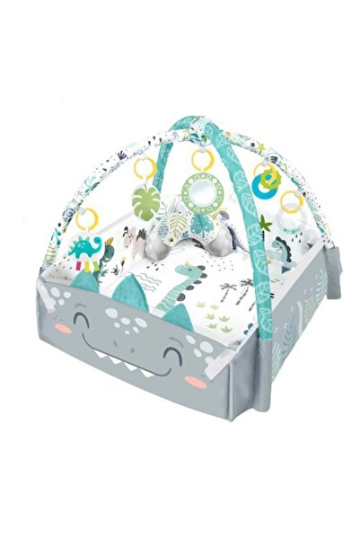 Ricokids Salteluta interactiva , material moale, 7 jucarii multifunctionale, laturile ridicate, doua fete,...