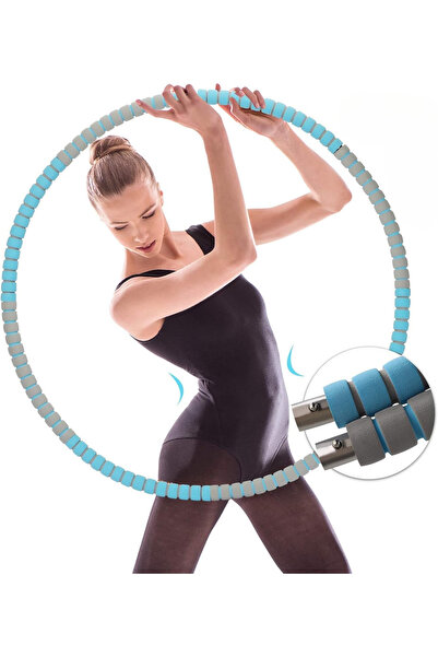 HEPİTOP 8 Parça Ağırlıklı Metal Hulahop Büyük Boy 85 Cm Çapında 750 GR Hula Hoop