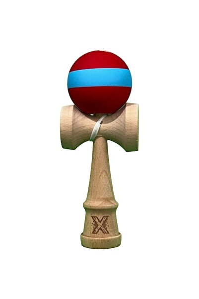 LEIBOO Kendama X Originala, din Lemn, Bila Cauciucata, 18 cm, Joc de Indemana...