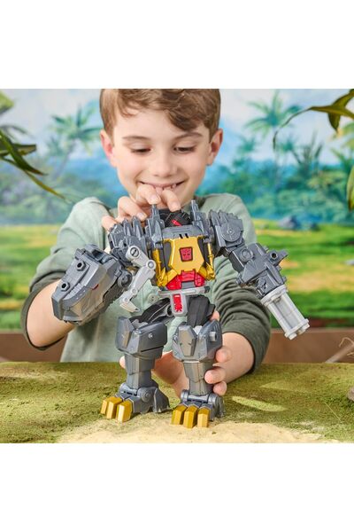 Cici Oyuncak Transformers Cyberworld Grimlock Changes To Dino 4 Adımda Dönüşe...